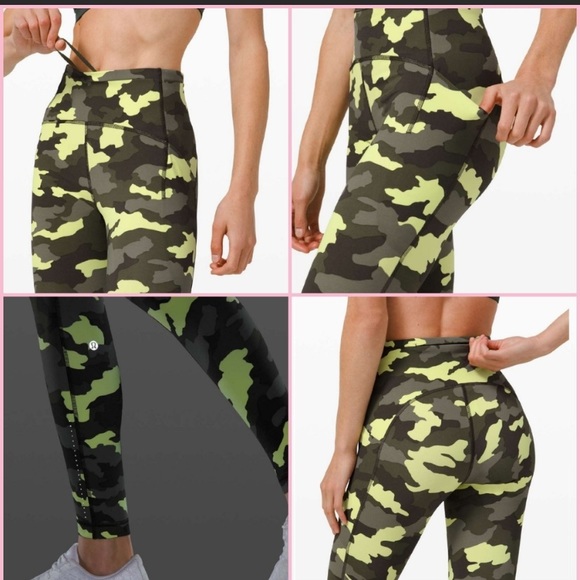 🍋NWT! Lululemon Fast and Free HR Tight 25” Camo - Picture 2 of 8